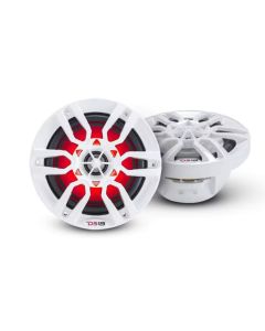 NXL 6.5" 2-Way Coaxial Marine Speaker With LED RGB Lights 100 Watts Rms 4-Ohm -White