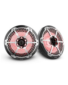 NXL 8" 2-Way Coaxial Marine Speaker With LED RGB Lights 150 Watts Rms 4-Ohm -Black Carbon Fiber