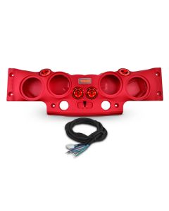 Jeep JK/JKU Overhead Bar System Fits 4 X 8" Speakers (Not included) 4 X PRO-TW4L and 2 X PRO-DRNSC1.5 and Harness Included -Red
