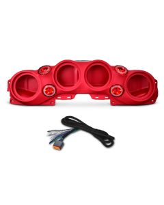 Jeep JL/JLU,JT Overhead Bar System Fits 4 X 8" Speakers (Not Included) 4 X PRO-TW4L and Harness Included -Red