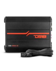 DS18 SXE-2500.1D/BK Class D 1-Channel Amplifier 800 Watts Rms at 1-Ohm 