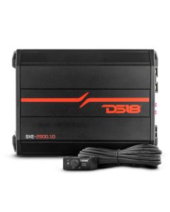 DS18 SXE-2500.1D/BK Class D 1-Channel Amplifier 800 Watts Rms at 1-Ohm 
