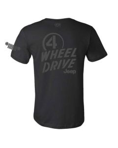 Jeep Merchandise  Mens Jeep Willys 4WD T-Shirt in Black 