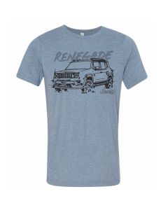 Jeep Merchandise  Mens LDD Series Jeep Renegade T-Shirt in Lake Blue 