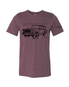 Jeep Merchandise  Mens LDD Series Jeep Wagoneer T-Shirt in Burgundy 