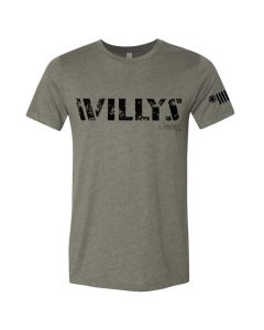 Jeep Merchandise  Mens LDD Series Jeep Willys Short Sleeved T-Shirt in Military Green 