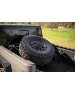DV8 Offroad TCGL-03 Adjustable In-Bed Spare Tire Carrier for 20-25 Jeep Gladiator JT