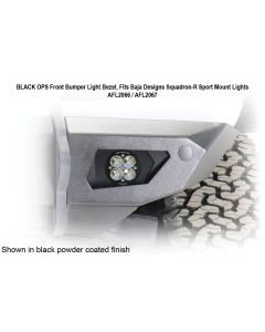 2021+ Bronco Black Ops Baja Squadron Round Front Light Bezel (pair) (Bare Steel)