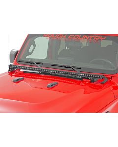 Rough Country  50in LED Light Bar with Cowl Mount Kit for 18-22 Jeep Wrangler JL & Gladiator JT