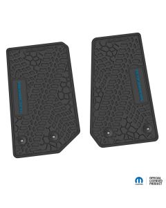 14-18 Jeep JK 2 Dr Front -Tire Tread/Scorched Earth Scene w/ Wrangler Insert - Black w/ Dark Blue Insert