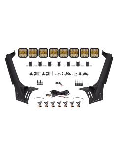 Diode Dynamics DD6822 SS5 Windshield Sport CrossLink Yellow Combo Lightbar Kit for 18-22 Jeep Wrangler JL
