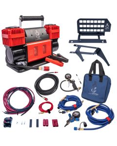 12V True Dual Portable Air Compressor Ultimate Bundle for Jeep JLU - Blue - ULT002BDK