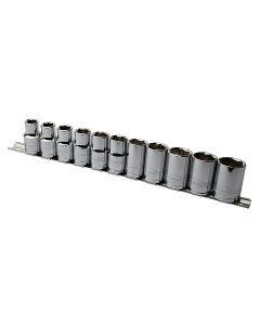 Eastwood 32167 11-Piece 1/2" Drive MM Shallow Socket Set 