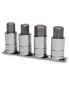 Eastwood 32533 4-Piece 1/2" Drive Oversize Metric Hex Bit Set 