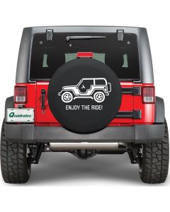 HBS ENJOY THE RIDE TIRE CVR 33X12.5 BK