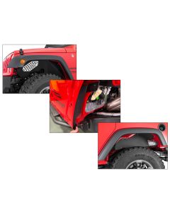 Quadratec JK Front and Rear Fender Liner Kit w/ Grit Panel
