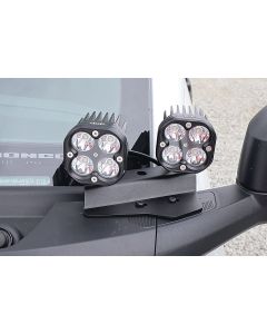 2021+ Bronco Black Ops Double A Pillar Base Light Mount (Black Powder Coated)