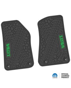 18-24 Jeep JL 2 Dr/Gladiator Front -Tire Tread/Scorched Earth Scene w/ Willys Insert - Black w/ Green Insert