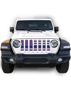 UTS JL WHITE/PURP BLU LINE GRILLE INSRT WITH TRAIL CAMERA