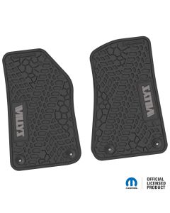 18-24 Jeep JL 2 Dr/Gladiator Front -Tire Tread/Scorched Earth Scene w/ Willys Insert - Black w/ Silver Insert