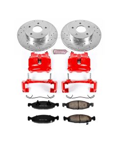 Power Stop KC2147 Front Z23 Evolution Sport Performance 1-Click Brake Kit with Calipers for 99-02 Jeep Grand Cherokee WJ with Teves Calipers