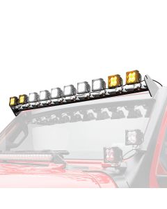ZROADZ Z934831-KITAW Multi-LED Roof Cross Bar with (10) 3-Inch ZROADZ Light Pods for 18-23 Jeep Wrangler JL & Gladiator JT
