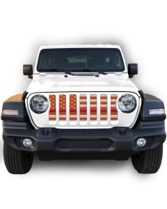 UTS JL WHITE/ORAN RED LINE GRILLE INSRT