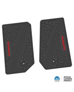 07-13 Jeep JK 2 Dr Front -Tire Tread/Scorched Earth Scene w/ Rubicon Insert - Black w/ Red Insert