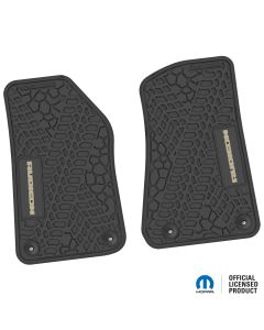 18-24 Jeep JL 2 Dr/Gladiator Front -Tire Tread/Scorched Earth Scene w/ Rubicon Insert - Black w/ Tan Insert