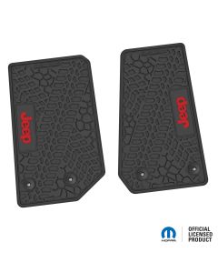 14-18 Jeep JK 2 Dr Front -Tire Tread/Scorched Earth Scene w/ JEEP Insert - Black w/ Red Insert