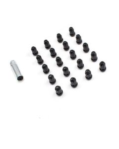 LUG PACK - TRUCK SPLINE 1.5 LONG M14 1.5 (BLK)(20 LUGS+KEY)