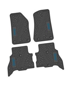 21-24 Jeep 4xe Front and RearTire Tread/Scorched Earth Scene w/ JEEP Insert - Black w/ Dark Blue Insert