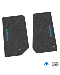 14-18 Jeep JK 2 Dr Front -Tire Tread/Scorched Earth Scene w/ Sahara Insert - Black w/ Light Blue Insert