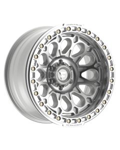 FB153-17905127N15M - FITTIPALDI OFF ROAD FB153M 17X9 - 5X5 BS 4.4 -GLOSS SILVER MACHINED WITH MACHINED FORGED RING