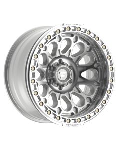 FB153-17905127N15M - FITTIPALDI OFF ROAD FB153M 17X9 - 5X5 BS 4.4 -GLOSS SILVER MACHINED WITH MACHINED FORGED RING