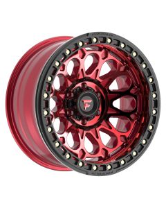 FB153-17905127N15R - FITTIPALDI OFF ROAD FB153R 17X9 - 5X5 BS 4.4 -METALLIC GLOSS RED MACHINED RED TINT WITH GLOSS BLACK FORGED RING