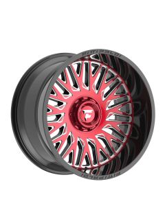 FA07-221252739N44MBRM - FITTIPALDI OFF ROAD FA07MBRM 22X12 - 5X5/5X5.5 BS 4.8 -GLOSS BLACK MACHINED FACE, RED TINT, AND MILLED WINDOWS
