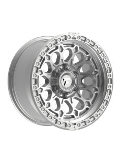FT101-20905127Q00MS - FITTIPALDI OFF ROAD FT101MS 20X9 - 5X5 BS 5.0 -GLOSS SILVER WITH MACHINED FACE AND UNDERCUT