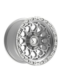 FT101-18905127Q00MS - FITTIPALDI OFF ROAD FT101MS 18X9 - 5X5 BS 5.0-GLOSS SILVER WITH MACHINED FACE AND UNDERCUT