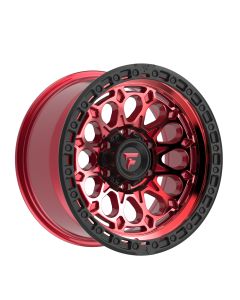 FT101-18905127Q00RTB - FITTIPALDI OFF ROAD FT101RTB 18X9 - 5X5 BS 5.0 -MACHINED WITH GLOSS RED TINT AND SATIN BLACK RING