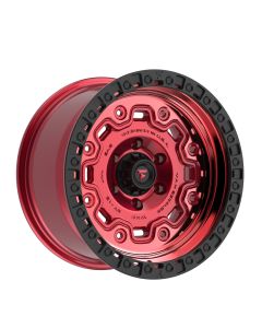 FT100-17905127N12RTB - FITTIPALDI FT100RTB 17X9 - 5X5 BS 4.5 -MACHINED W/ GLOSS RED TINT  & SATIN BLACK RING