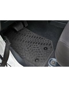 FlexTread  Tire Tread/Scorched Earth Scene Front Floor Liners for 07-18 Jeep Wrangler JK