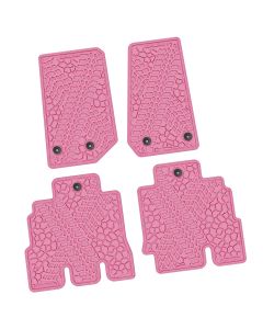 14-18 Jeep JKU Front and Rear -Tire Tread/Scorched Earth Scene - Pink