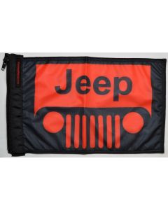 Forever Wave  12" x 18" Colored Jeep Grille Logo Flags 