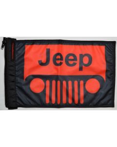 Forever Wave  12" x 18" Colored Jeep Grille Logo Flags 