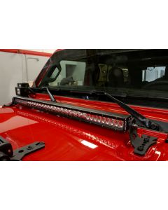 Go Rhino 731300T 30" LED Light Bar Hood Hinge Mount for 18-19 Jeep Wrangler JL & 2020 Jeep Gladiator JT
