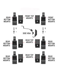 Go Rhino 5910011T SRM Gutter Mount Bracket Kit - 6 PCS 