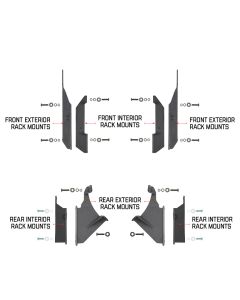 Go Rhino 5910013T SRM Roll Bar Mounting Bracket Kit for 07-18 Jeep Wrangler JK & Unlimited JK