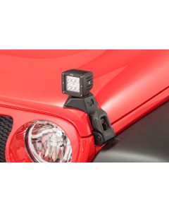 Go Rhino 730035T Hood Latch Light Mount Pods for 18-21 Jeep Wrangler JL Unlimited & Gladiator JT
