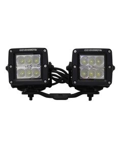 Go Rhino  Dual 3x3 Cube Light Hood Hinge Mounts for 18-19 Jeep Wrangler JL & 2020 Jeep Gladiator JT